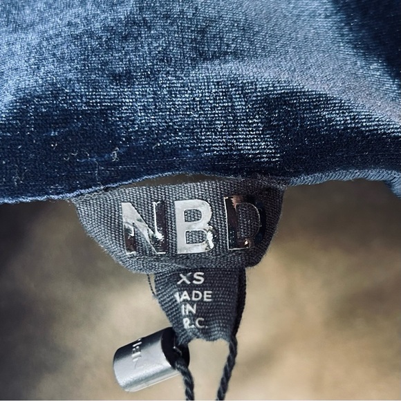 NBD blue velvet mini dress strappy back - Picture 4 of 7